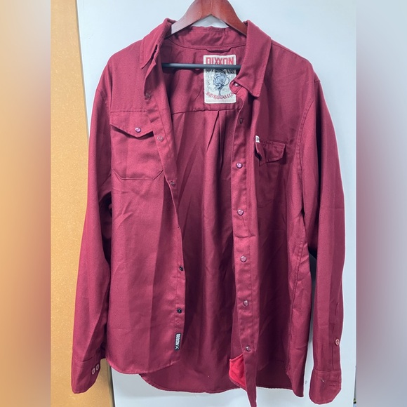 DIXXON Bordeaux Men’s Flannel Size XL - Picture 3 of 4